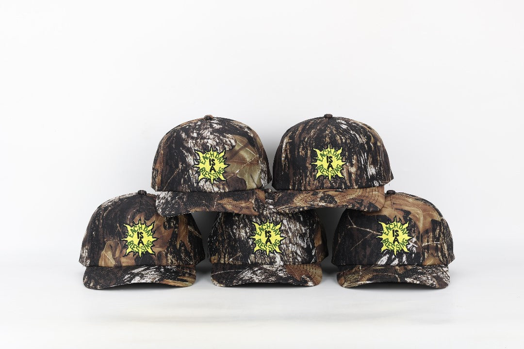 EACH DAY IS A BLESSING™ CAMO TRUCKER HAT (STACKED COLLECTION VIEW) BY OUR AGENCY OY